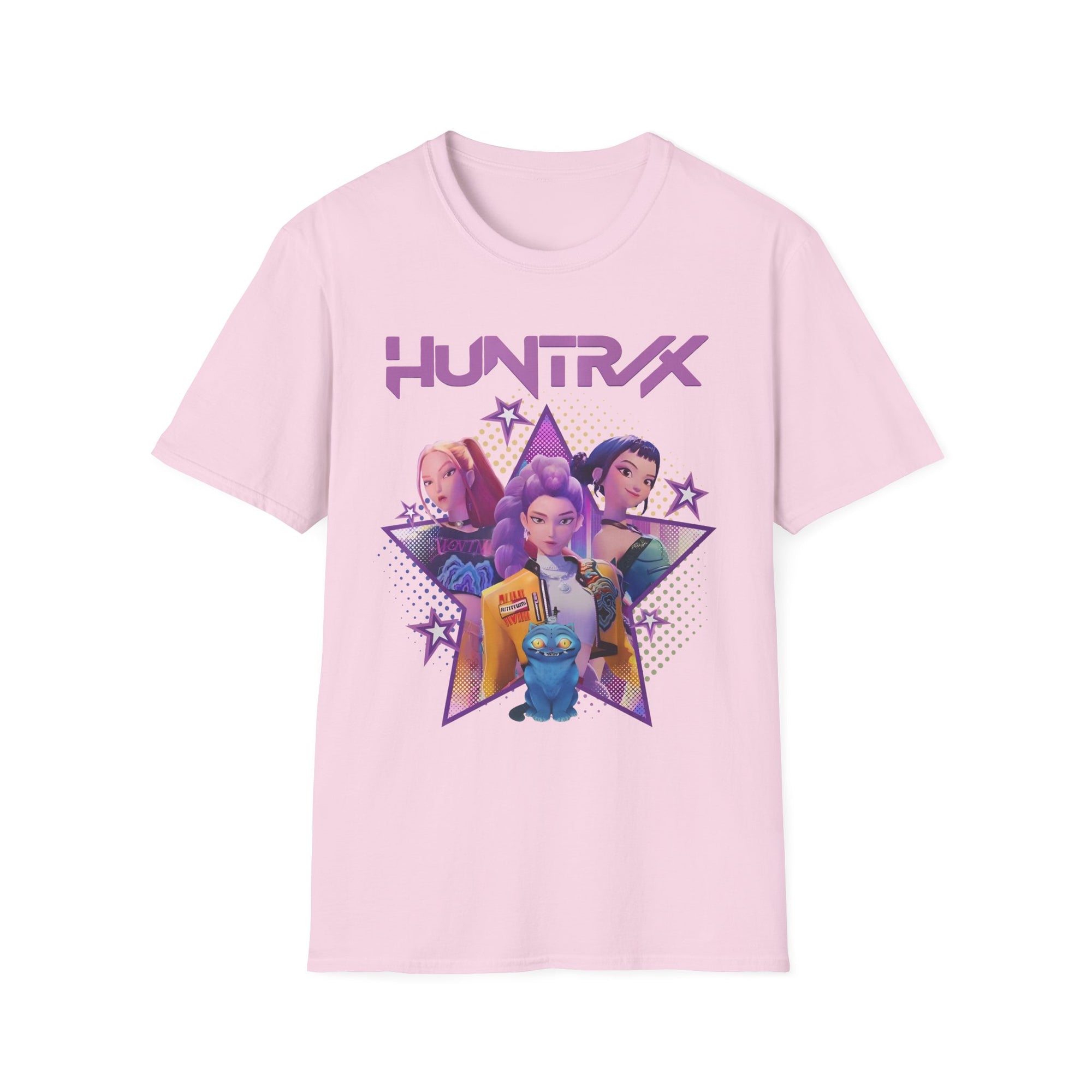 K-Pop Demon Hunter T-Shirt with Rumi, Mira, and Zoey Design