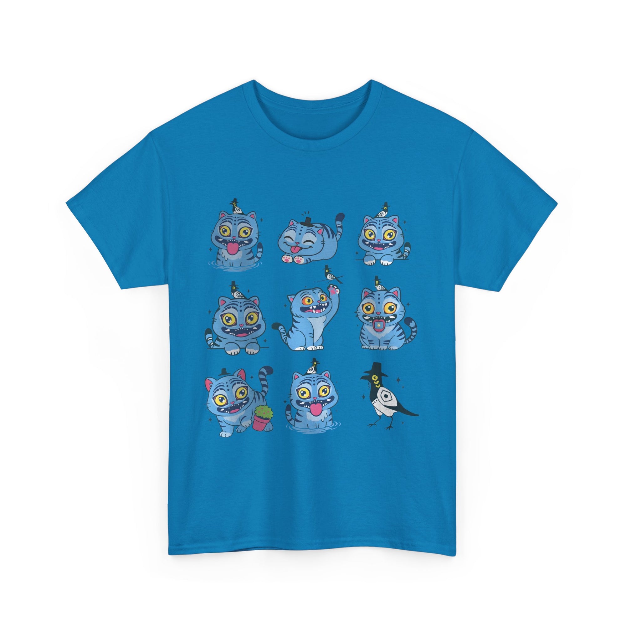 K-pop demon hunter cat and pigeon design
