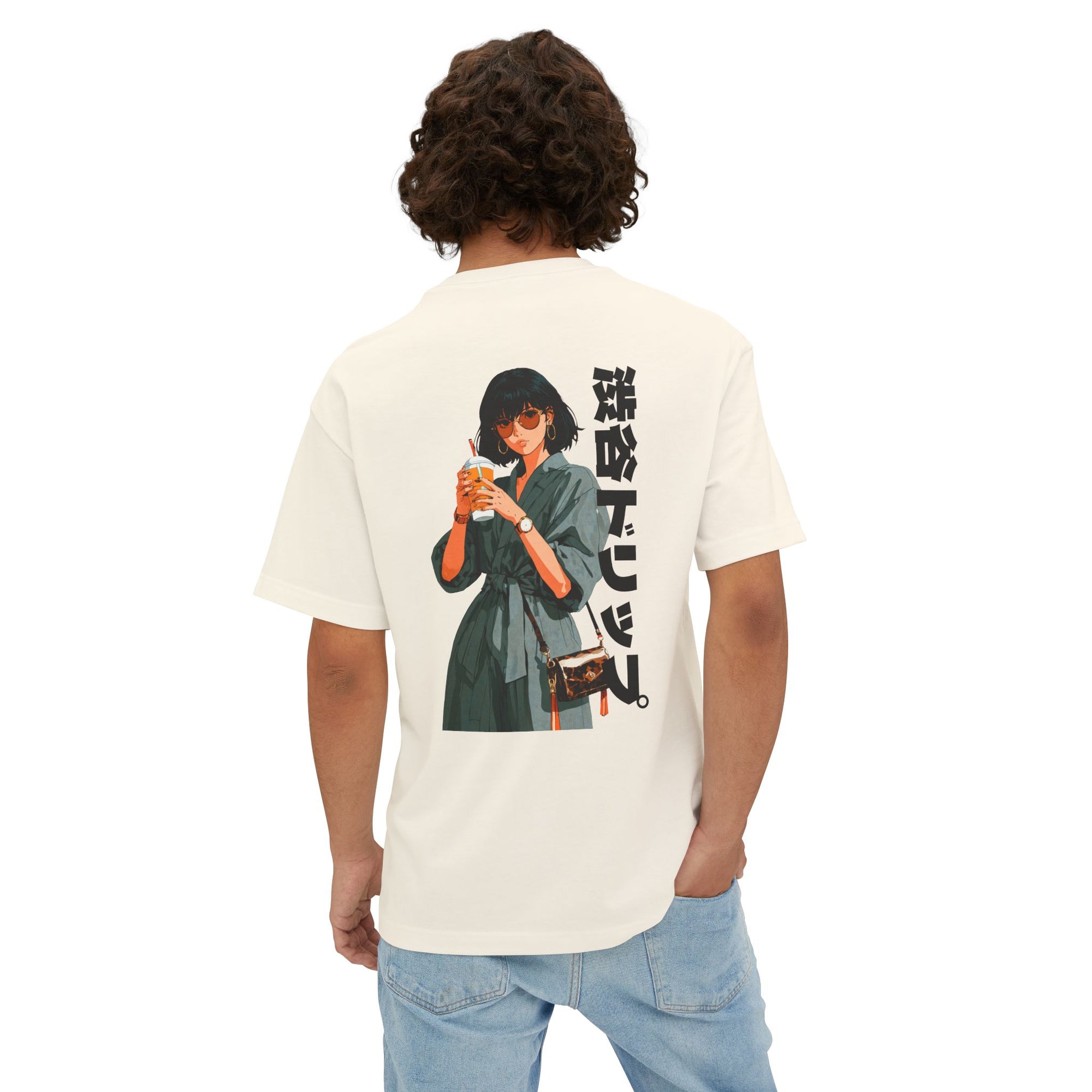 Unisex Oversized Boxy Tee Japanese Retro Anime