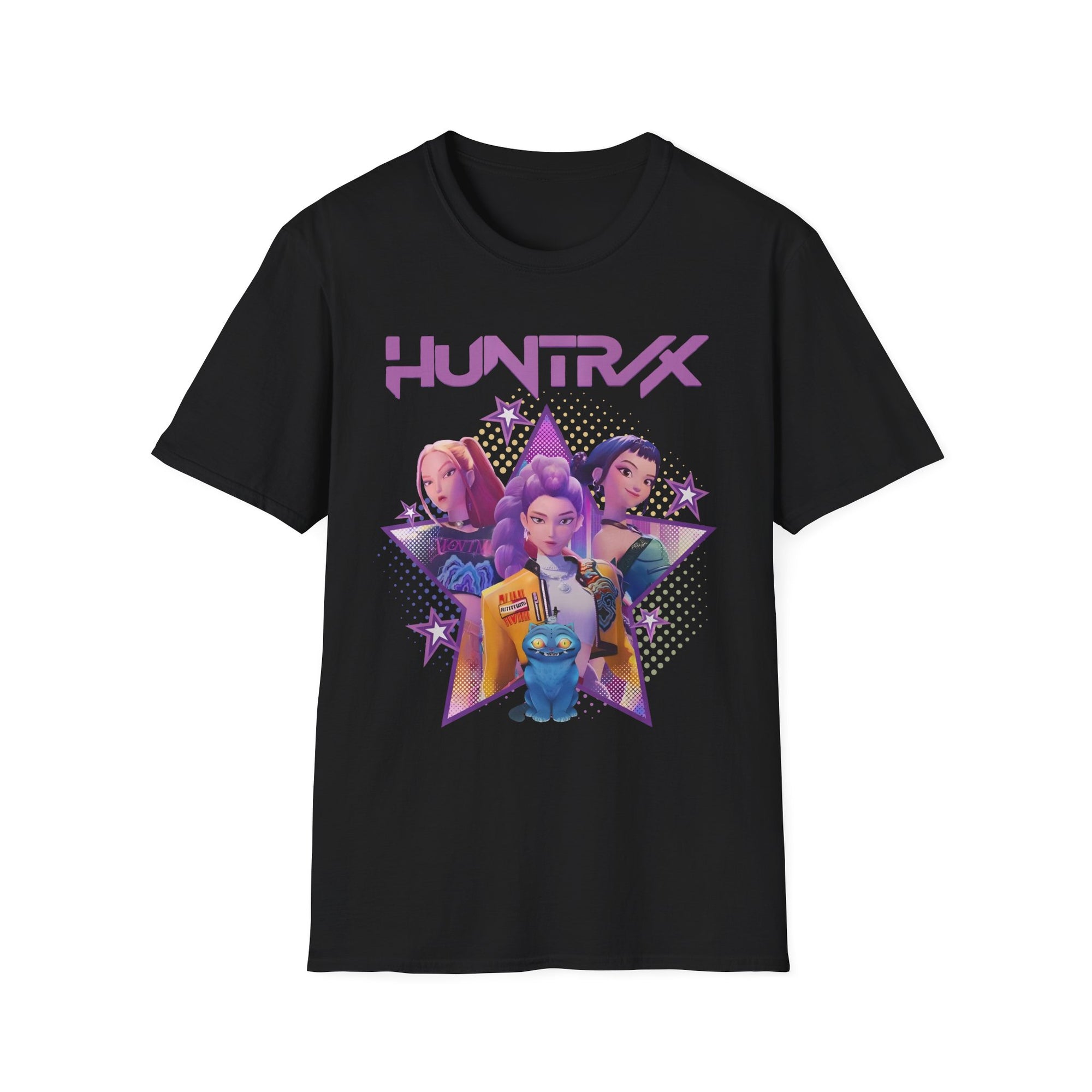 K-Pop Demon Hunter T-Shirt with Rumi, Mira, and Zoey Design