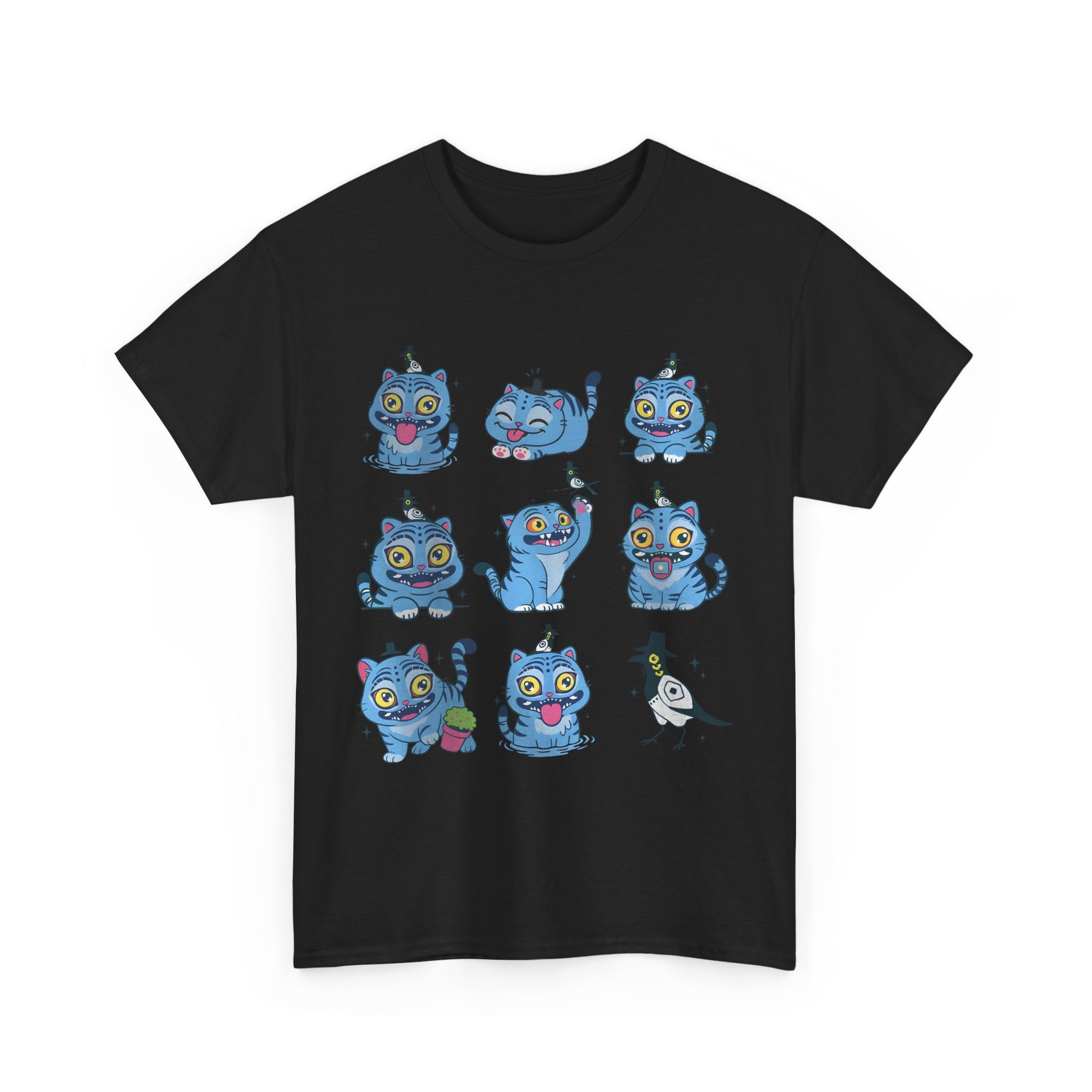 K-pop demon hunter cat and pigeon design
