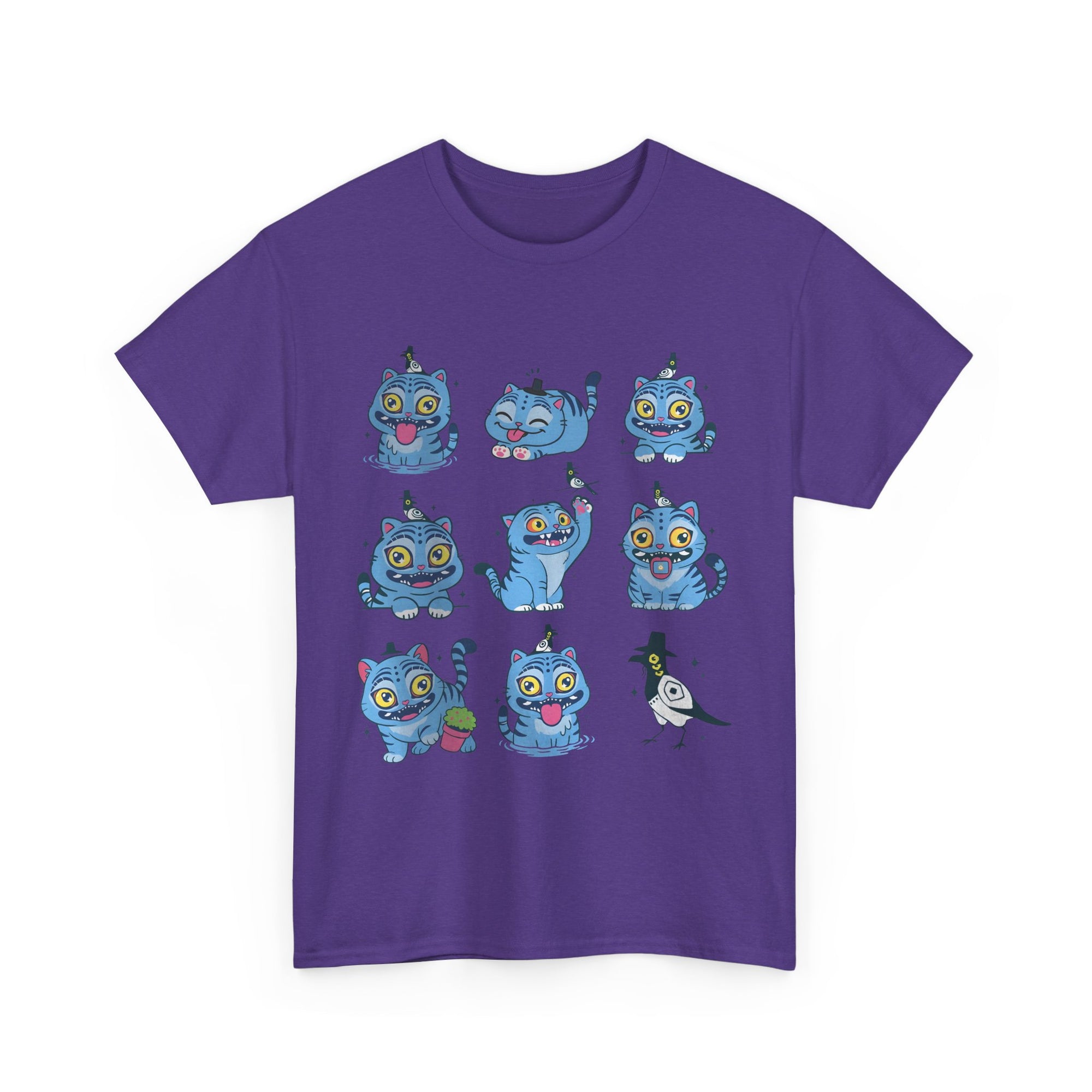 K-pop demon hunter cat and pigeon design