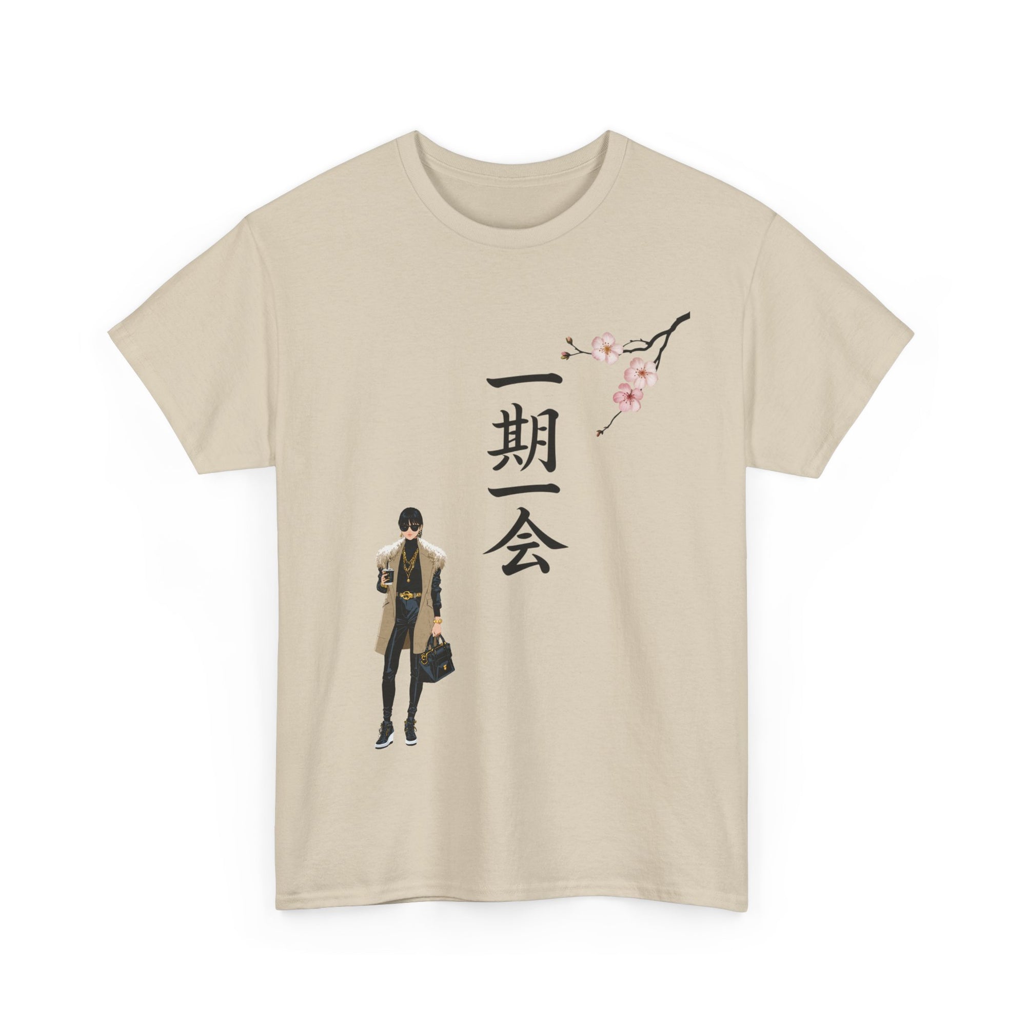 Japanese Cherry Blossom Unisex Tee, Fashionable Graphic Shirt, Casual Wear, Gift for Anime Lovers, Spring Apparel, Unique Design