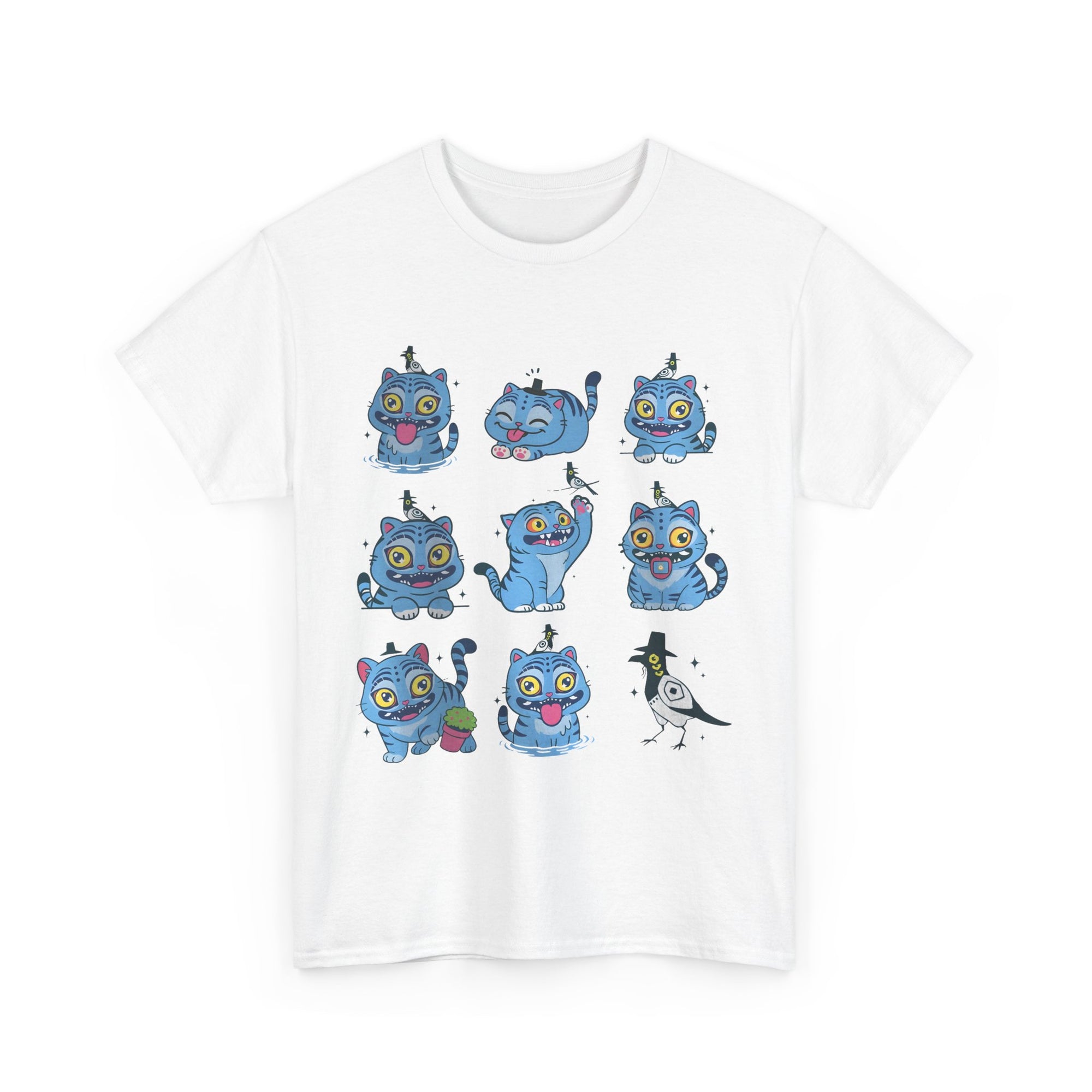 K-pop demon hunter cat and pigeon design