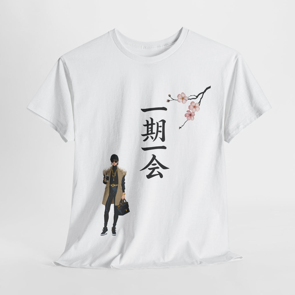Japanese Cherry Blossom Unisex Tee, Fashionable Graphic Shirt, Casual Wear, Gift for Anime Lovers, Spring Apparel, Unique Design