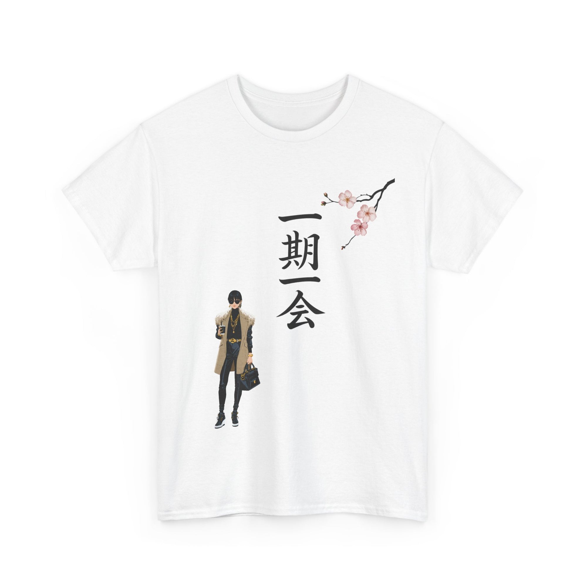 Japanese Cherry Blossom Unisex Tee, Fashionable Graphic Shirt, Casual Wear, Gift for Anime Lovers, Spring Apparel, Unique Design