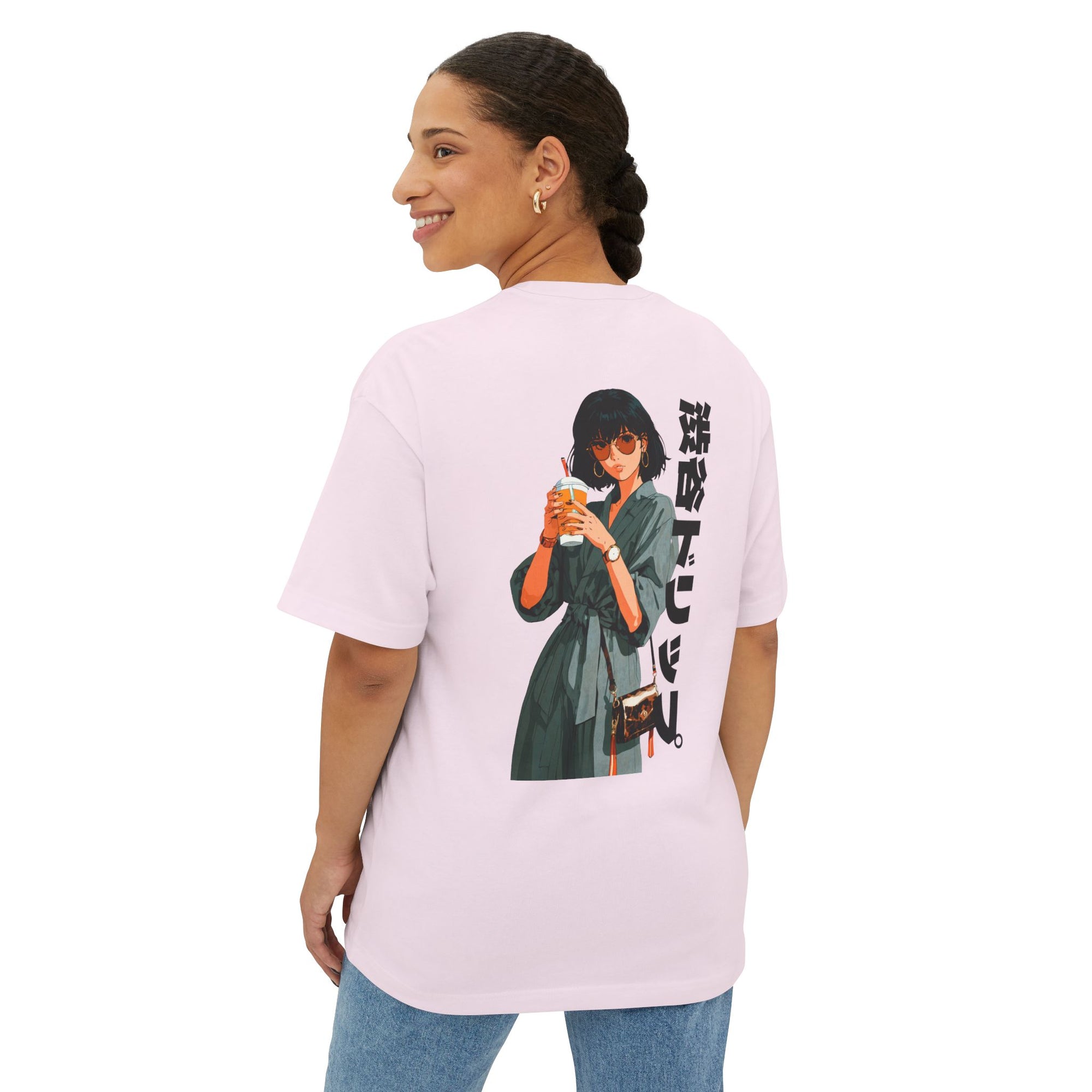 Unisex Oversized Boxy Tee Japanese Retro Anime