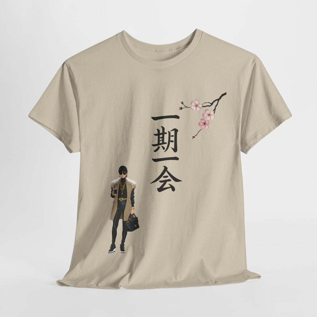 Japanese Cherry Blossom Unisex Tee, Fashionable Graphic Shirt, Casual Wear, Gift for Anime Lovers, Spring Apparel, Unique Design