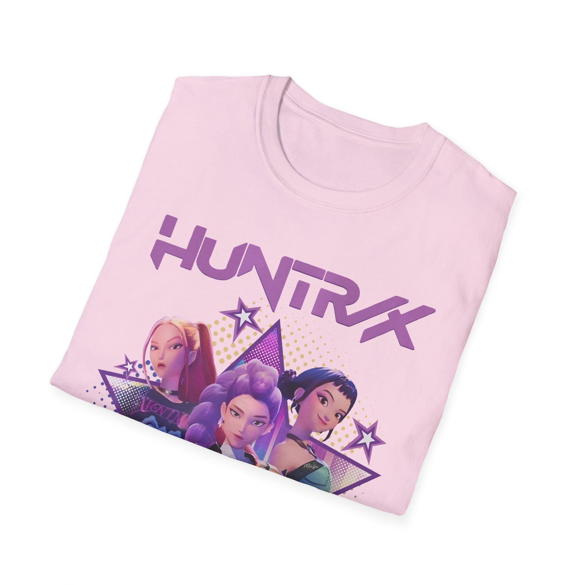 K-Pop Demon Hunter T-Shirt with Rumi, Mira, and Zoey Design