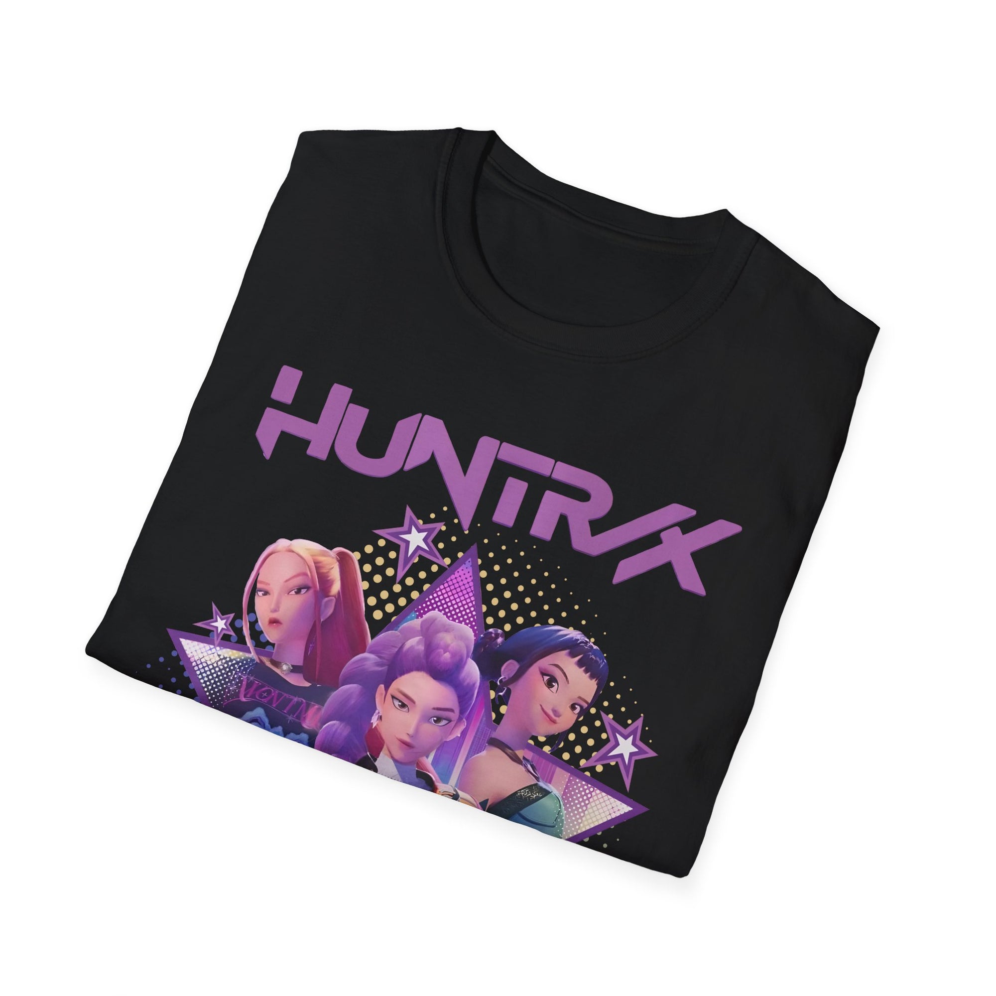 K-Pop Demon Hunter T-Shirt with Rumi, Mira, and Zoey Design