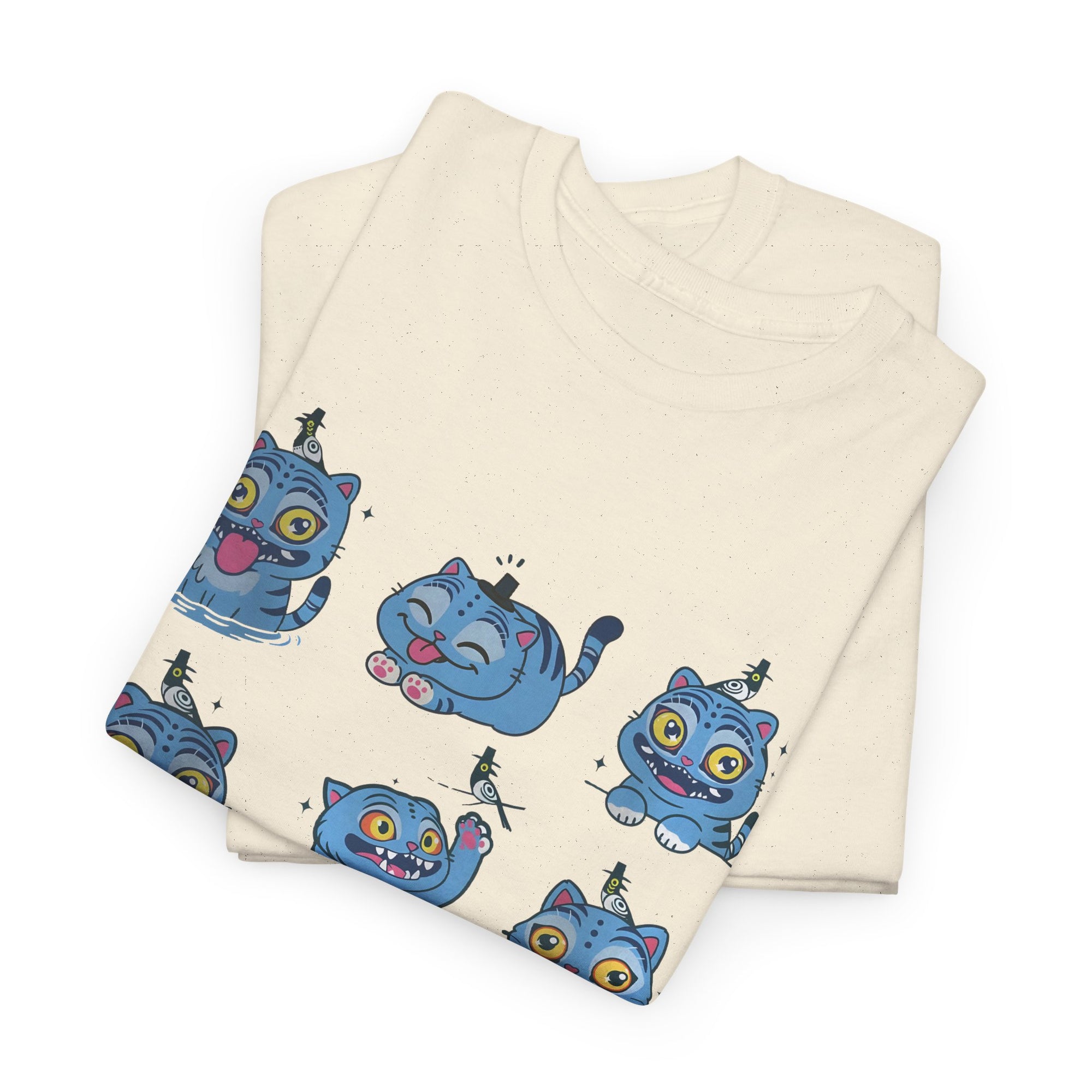 K-pop demon hunter cat and pigeon design