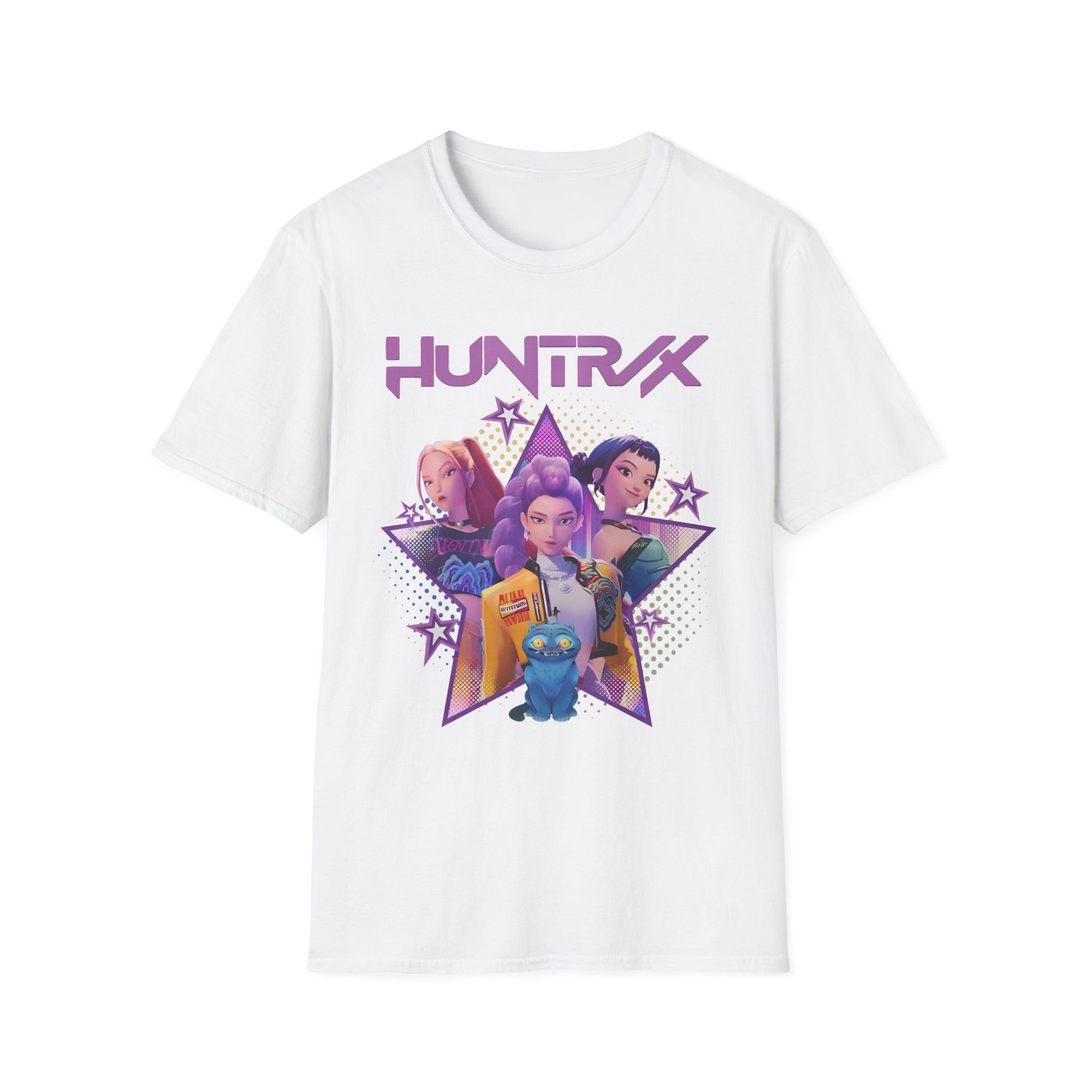 K-Pop Demon Hunter T-Shirt with Rumi, Mira, and Zoey Design