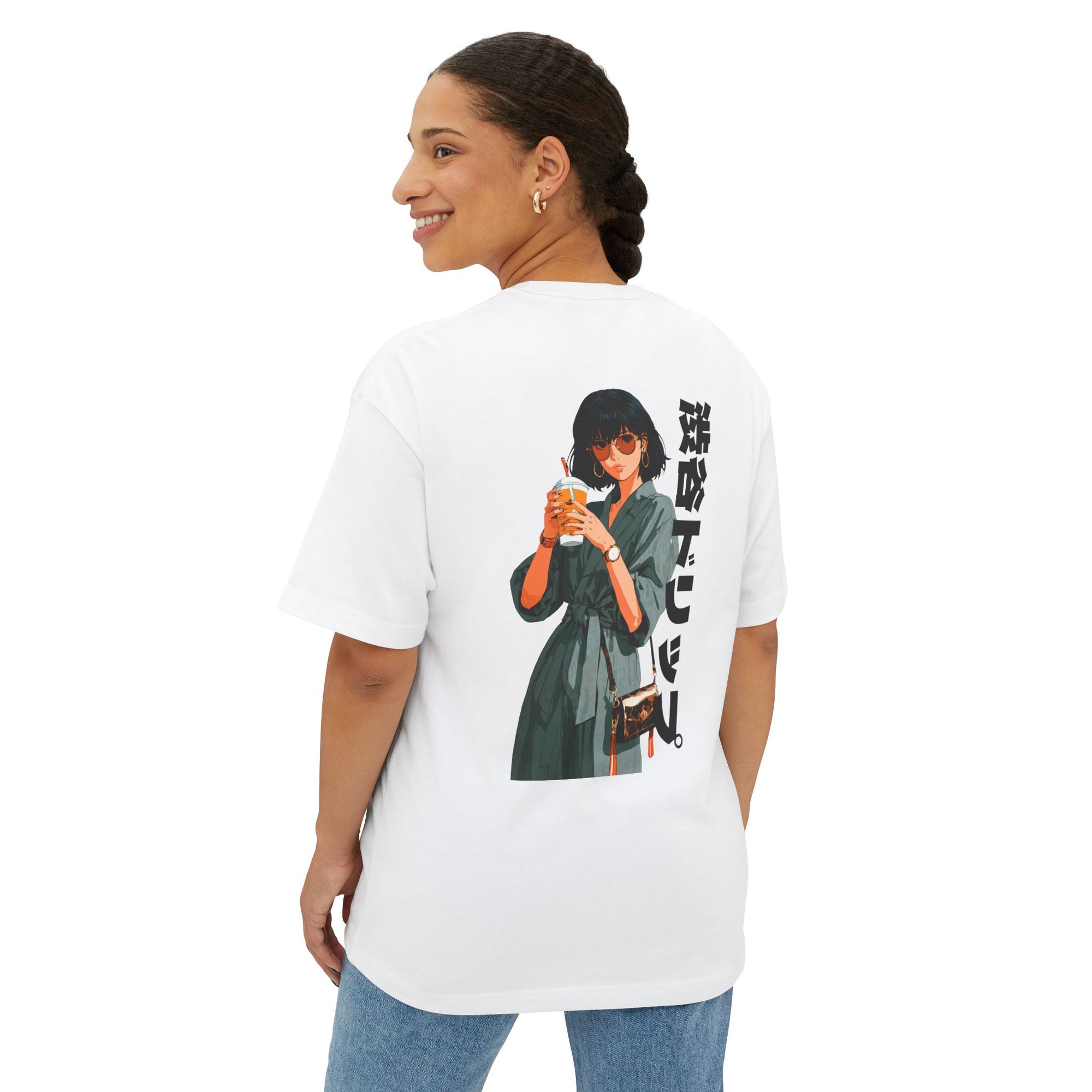 Unisex Oversized Boxy Tee Japanese Retro Anime
